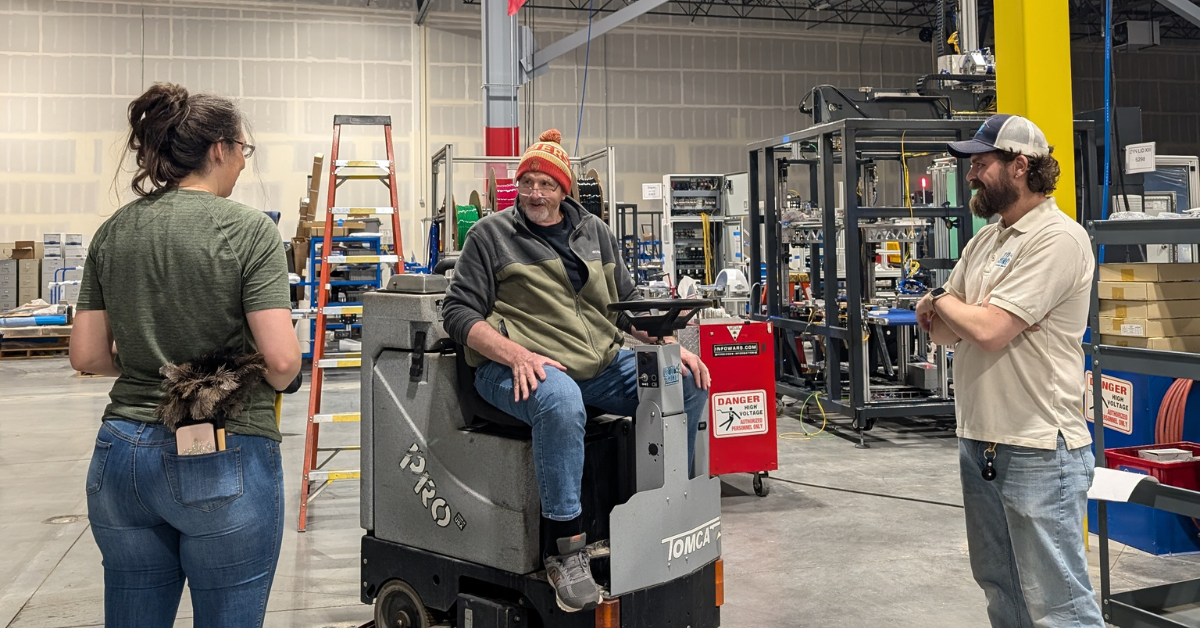 Professional cleaning crew at work in a Northern Colorado commercial facility