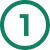 1 in circle icon