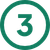 3 in circle icon